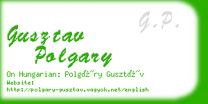 gusztav polgary business card